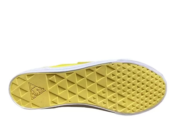 Le Coq Sportif adult sneakers shoe in Deuville Plus 1311695 lemon yellow canvas