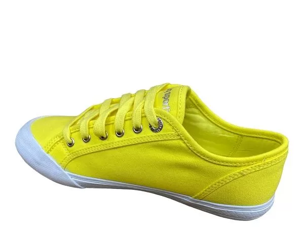 Le Coq Sportif adult sneakers shoe in Deuville Plus 1311695 lemon yellow canvas