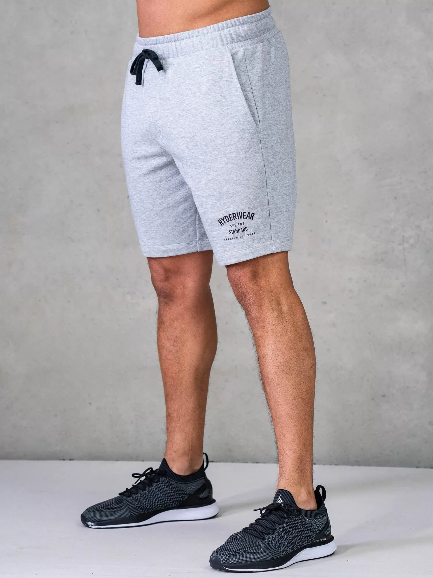 Legacy Track Shorts - Grey Marl