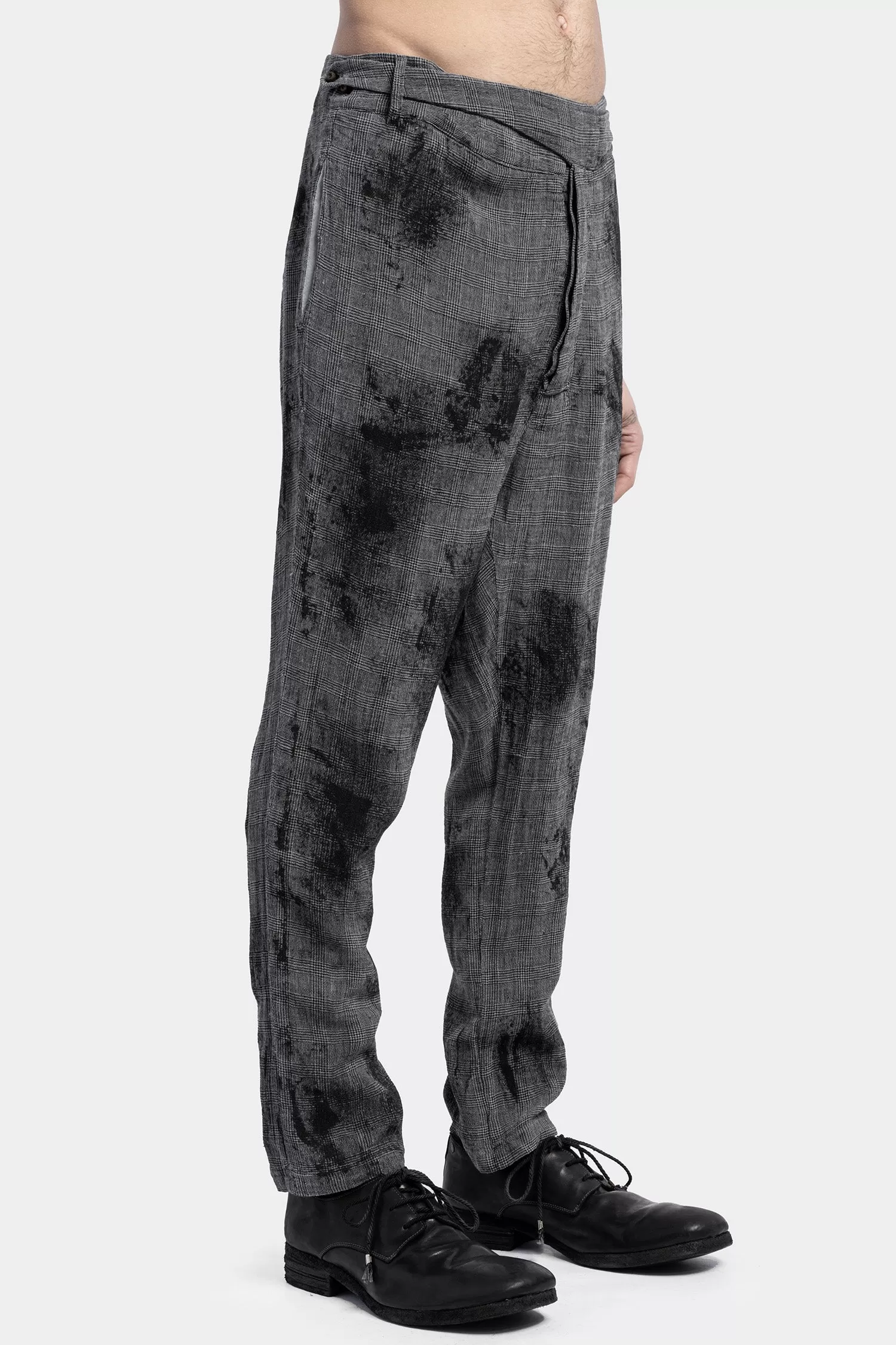 Linen blend trousers