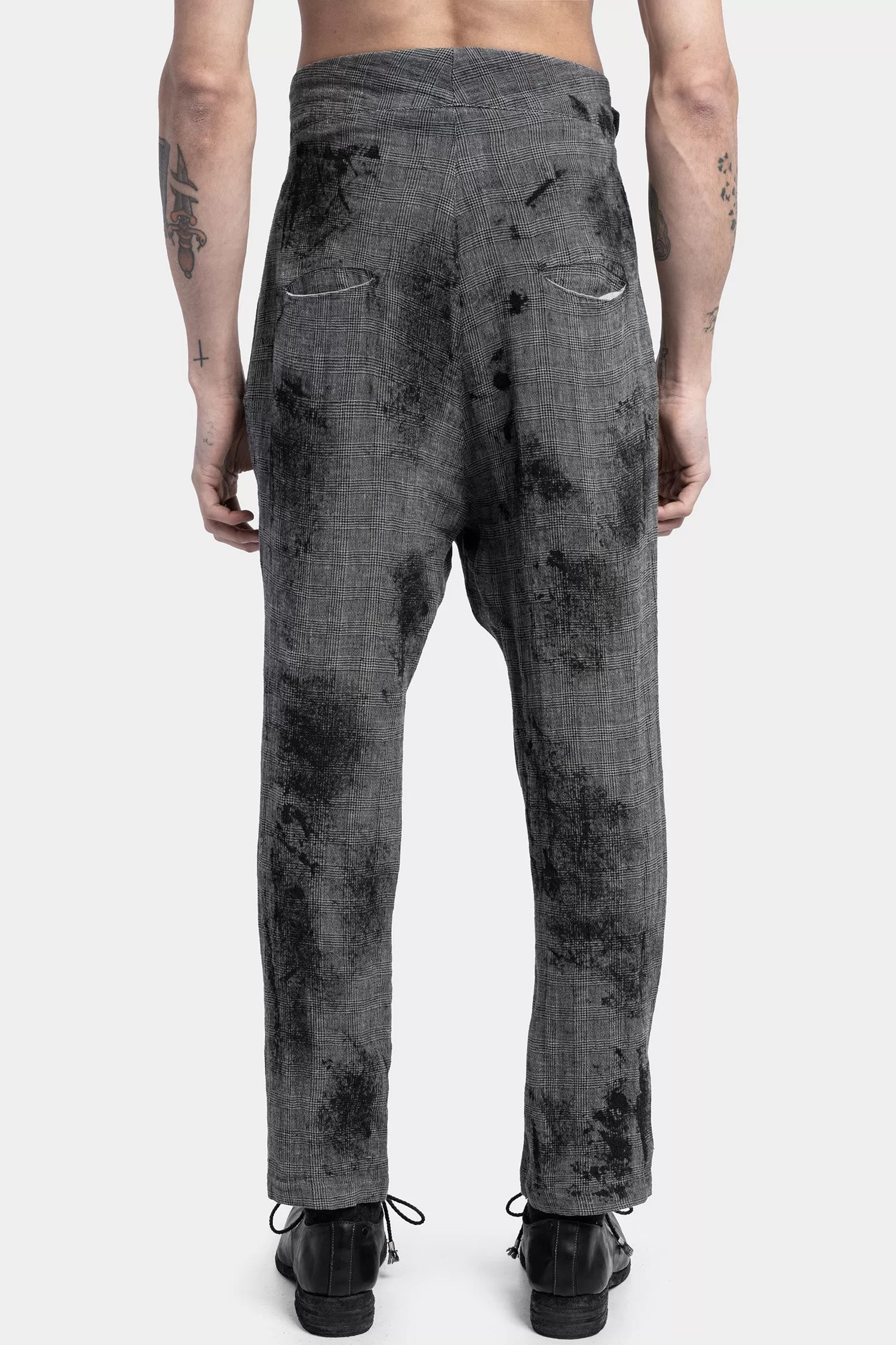 Linen blend trousers