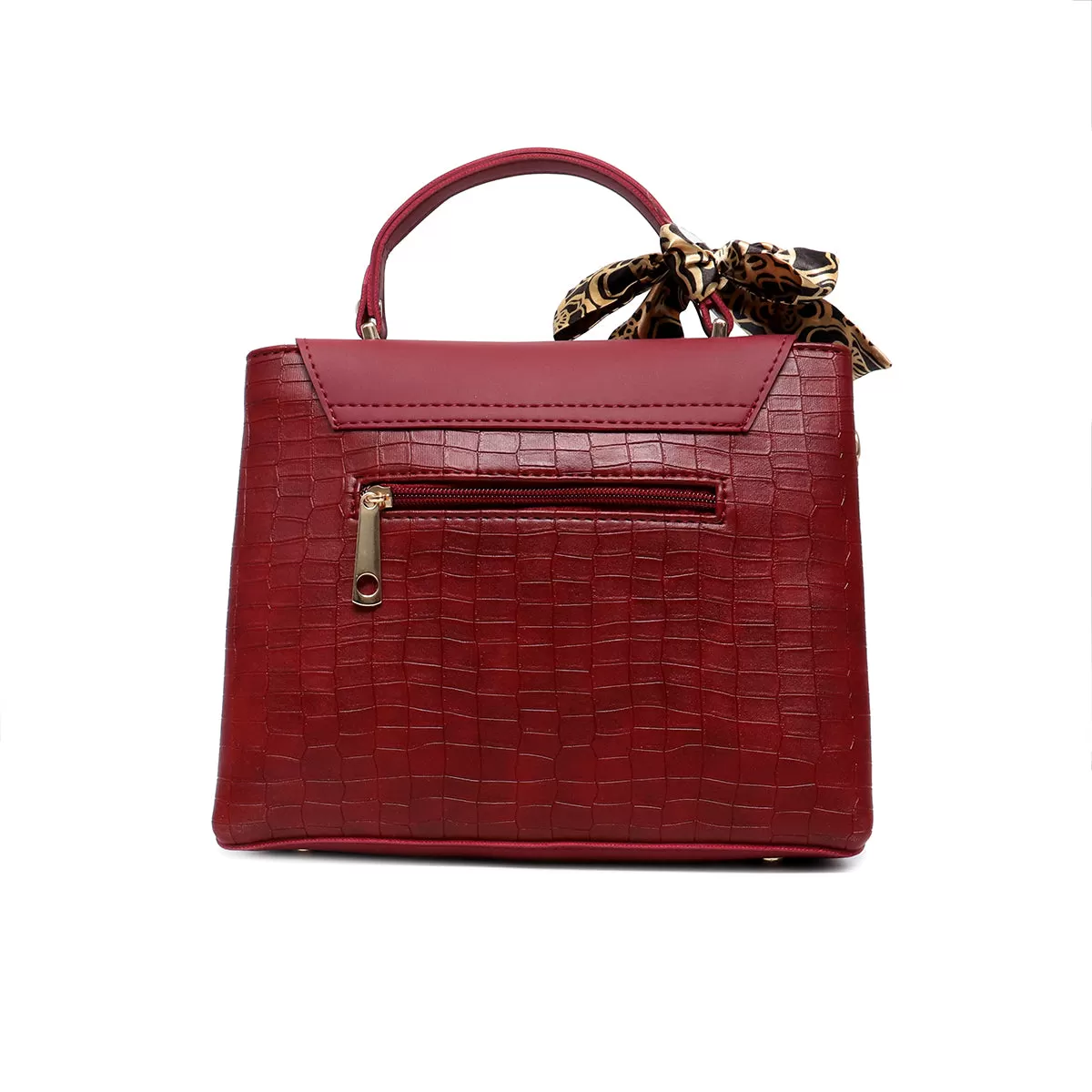 Maroon Casual Hand Bag P00P01184