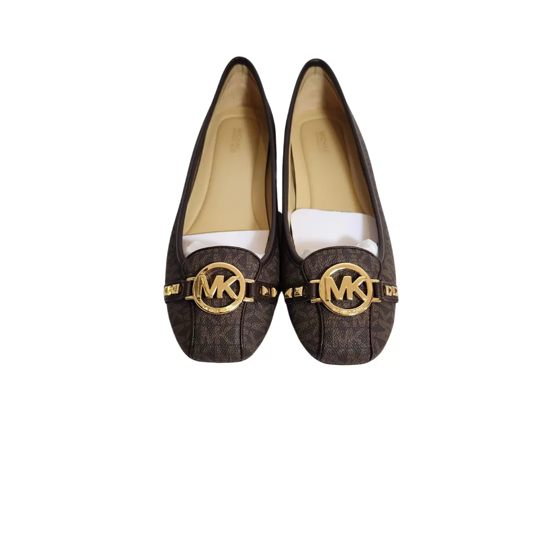 Michael Kors Brown Monogram Fulton Loafers | Brand New |