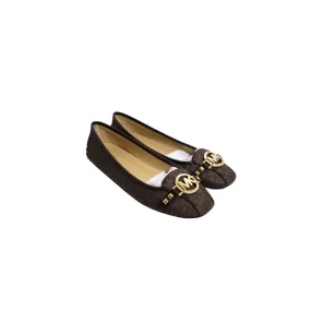 Michael Kors Brown Monogram Fulton Loafers | Brand New |