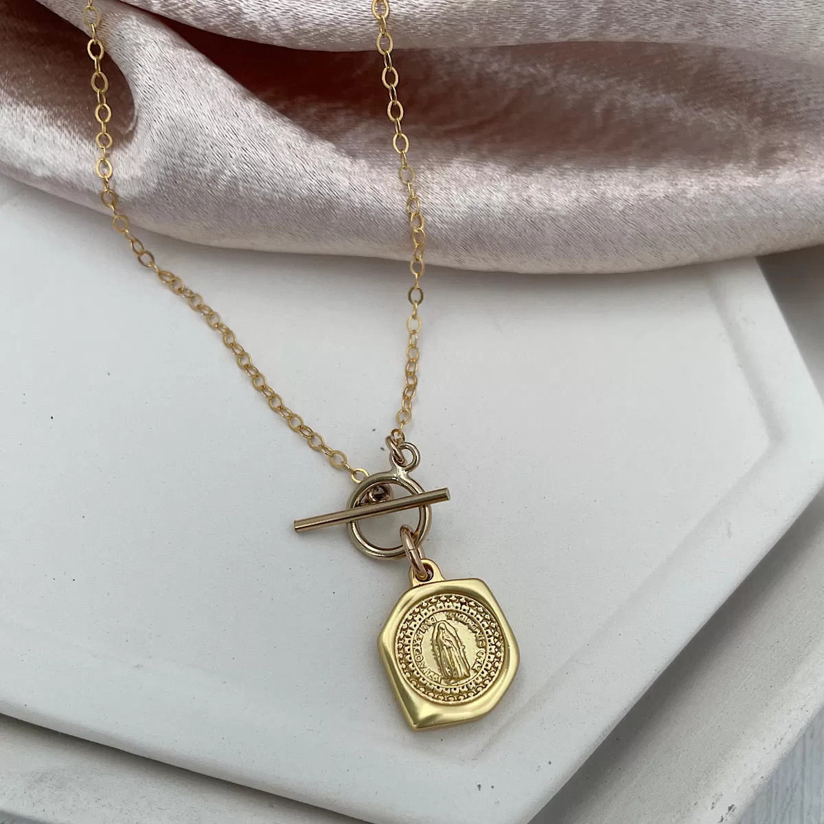 Miraculous Medal Toggle Necklace