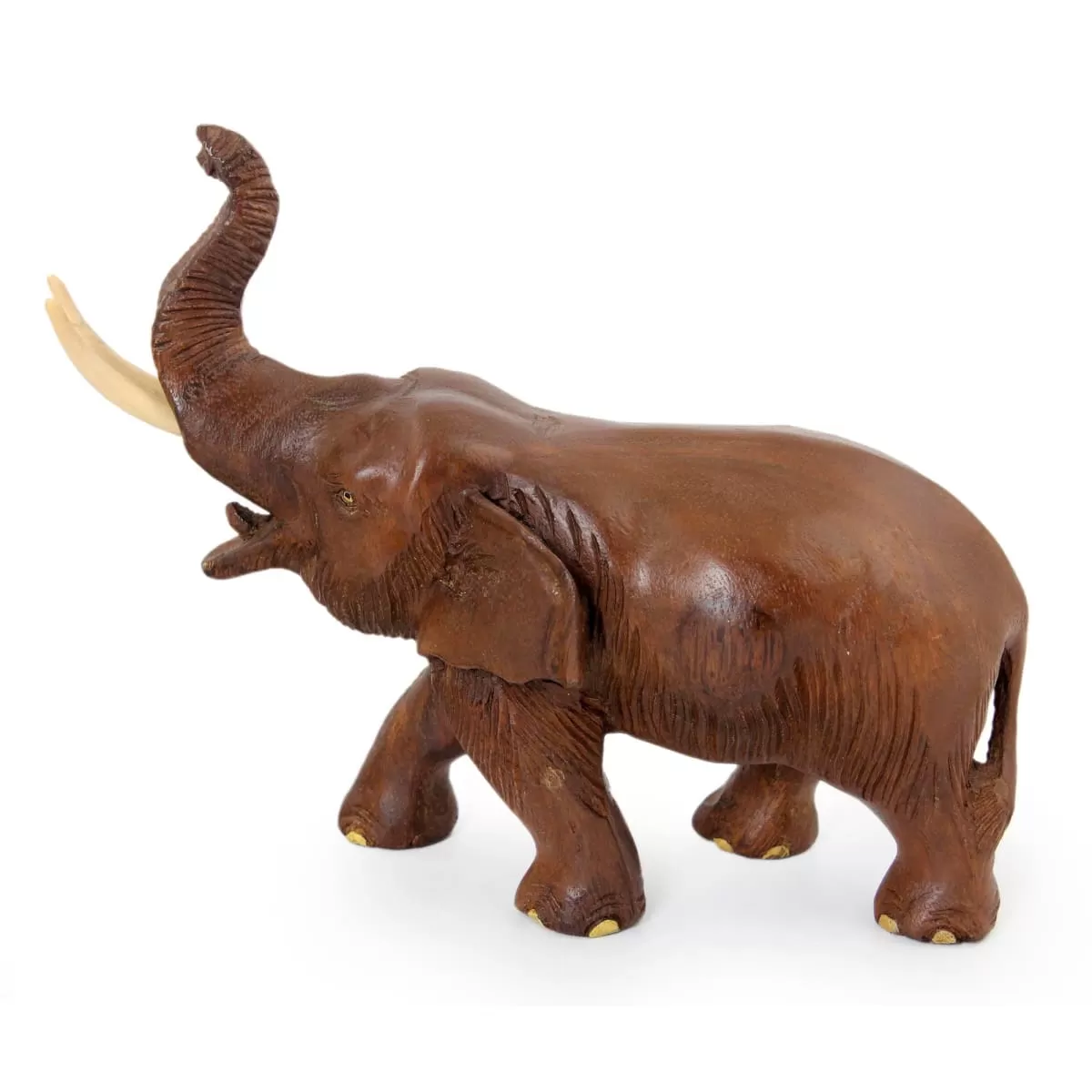 Novica Elephant Delight Wood Sculpture