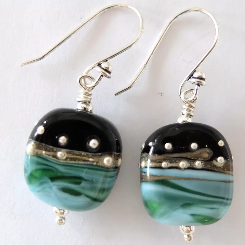 ocean at night earrings