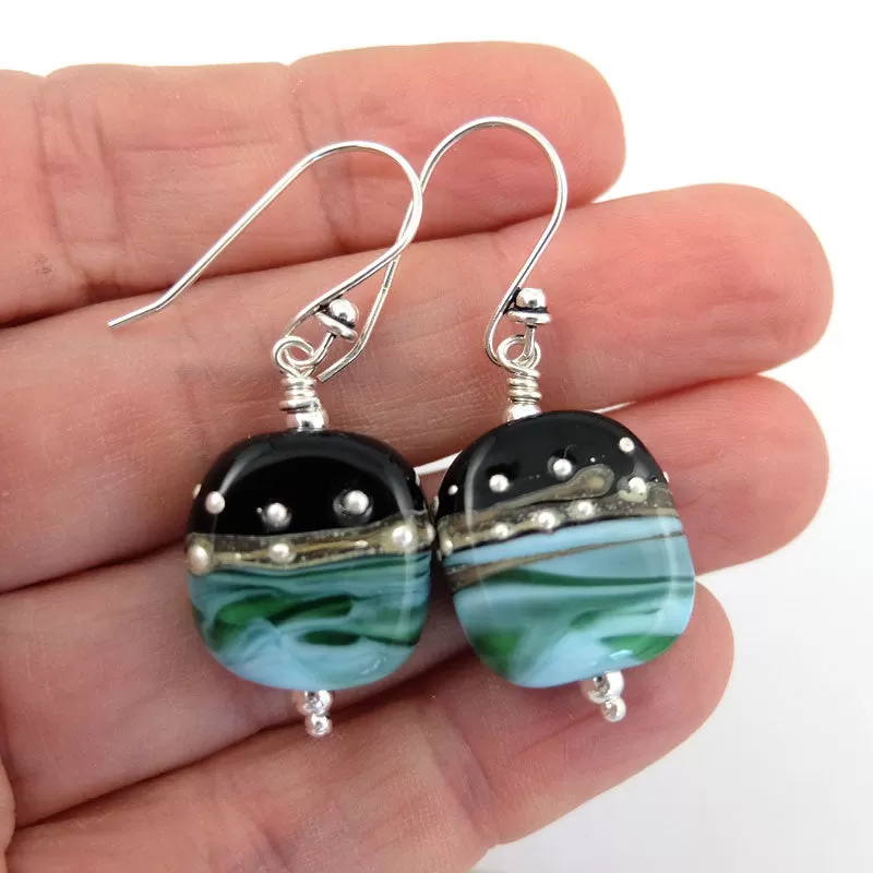 ocean at night earrings