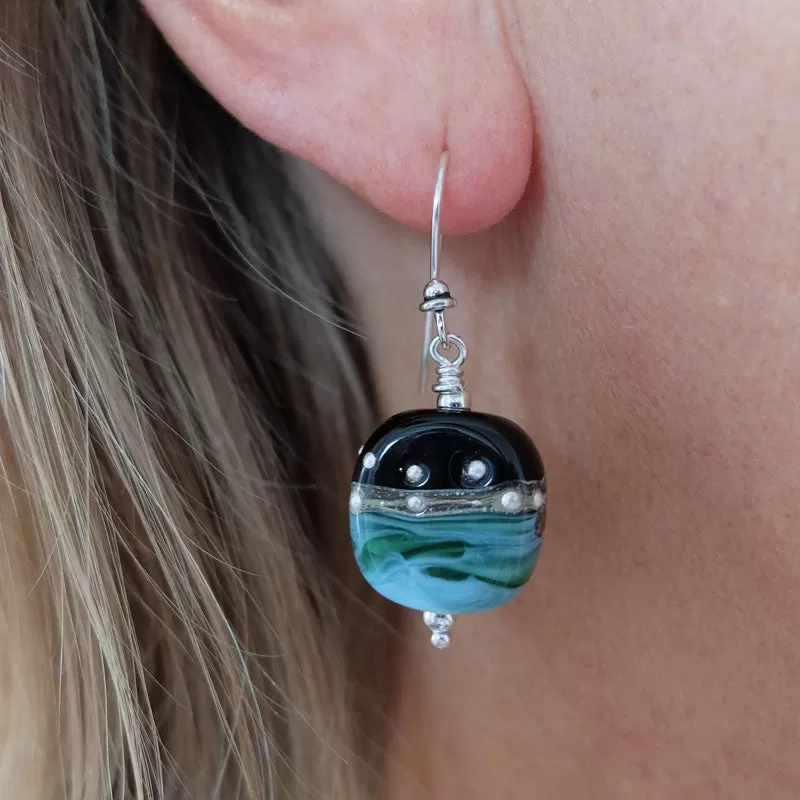 ocean at night earrings