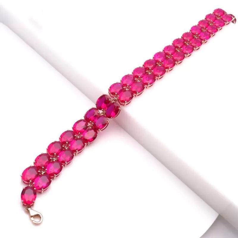 Oval Ruby String Bracelets Bracelet