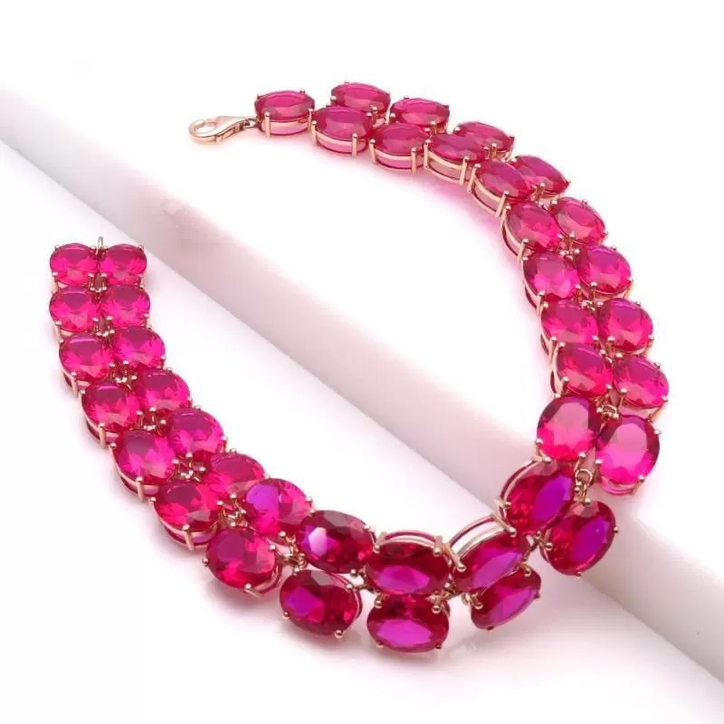 Oval Ruby String Bracelets Bracelet