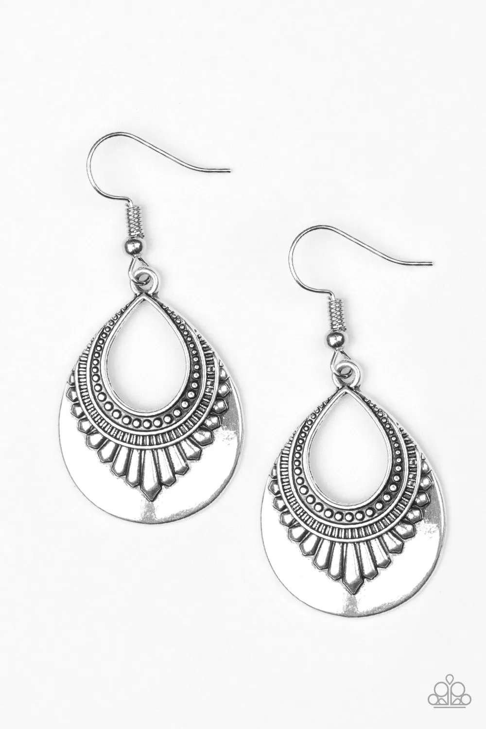 Paparazzi Earring ~ Totally Terrestrial - Silver