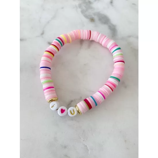 Phrase Vinyl Disc Stretchy Bracelets ~ Various Styles