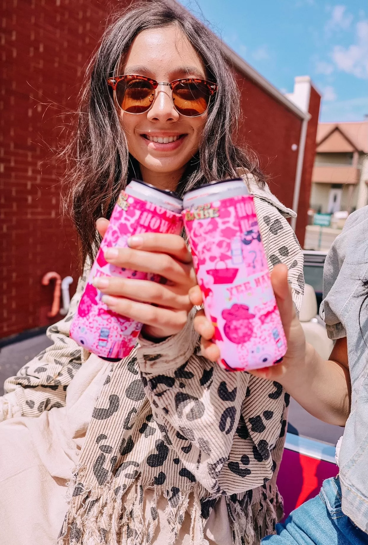 Pink Collage Tall Coozie 2-Pack