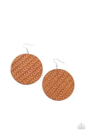 Plaited Plains Brown-Earrings