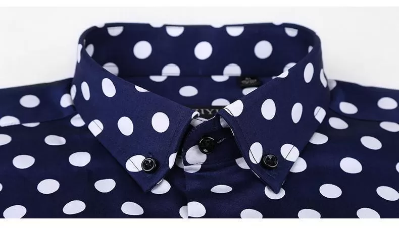 Polka Dot Dress Shirt For Men