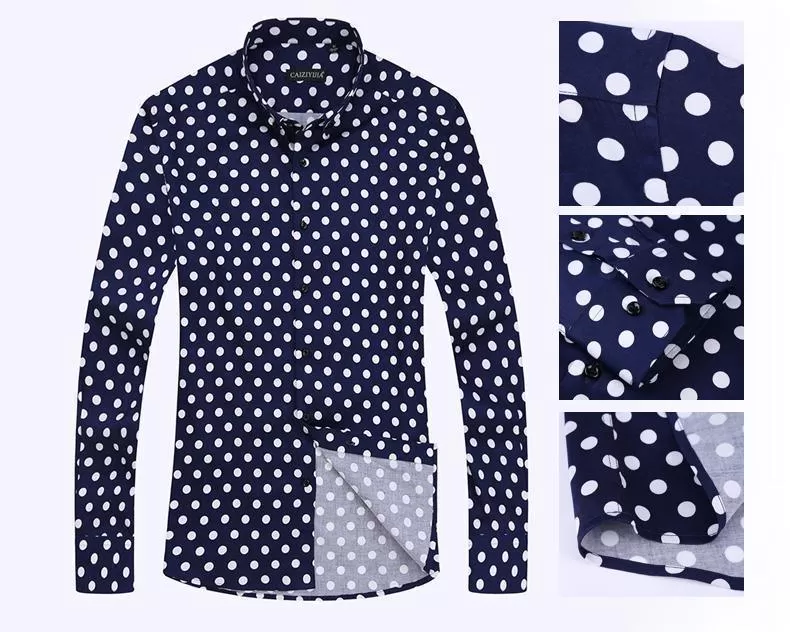 Polka Dot Dress Shirt For Men