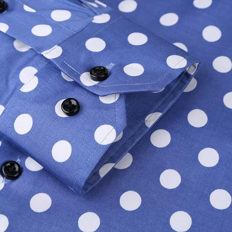 Polka Dot Dress Shirt For Men