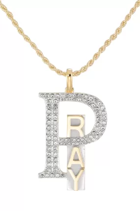 Pray Nameplate Necklace