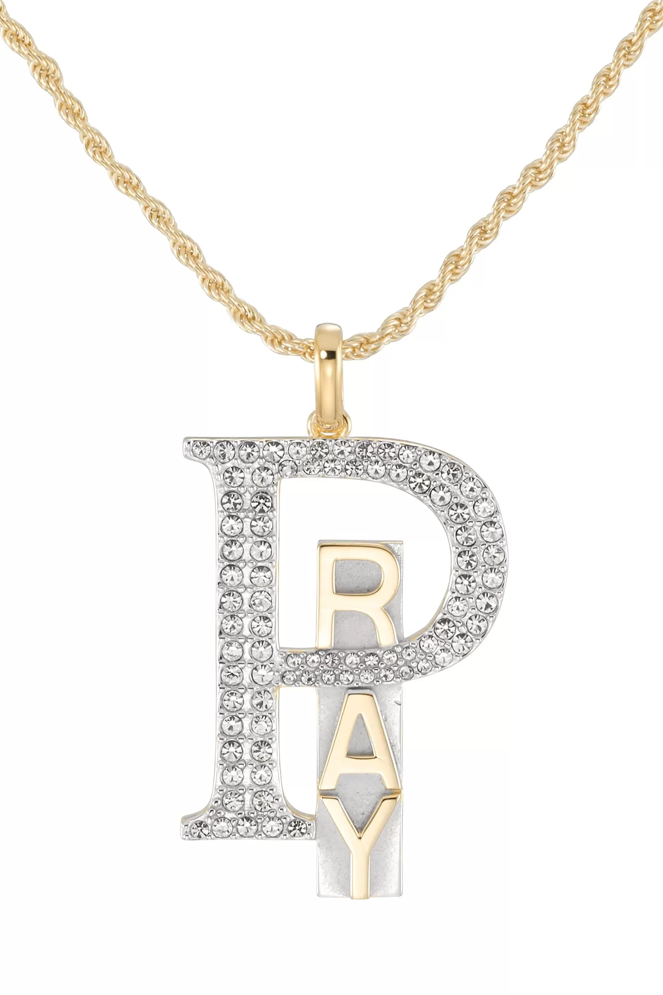 Pray Nameplate Necklace