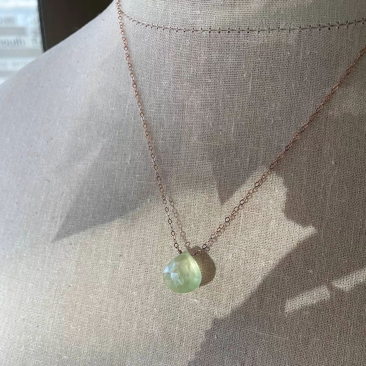 Prehnite Gemstone Necklace