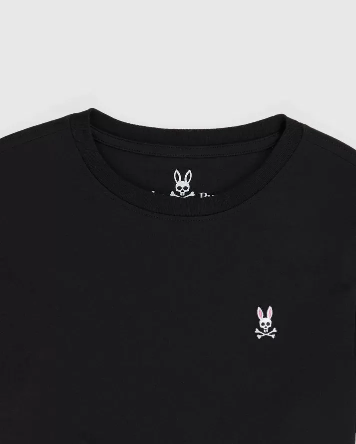 Psycho Bunny Kids Black Classic Crew Neck T-Shirt_ B0U014CRPC-001