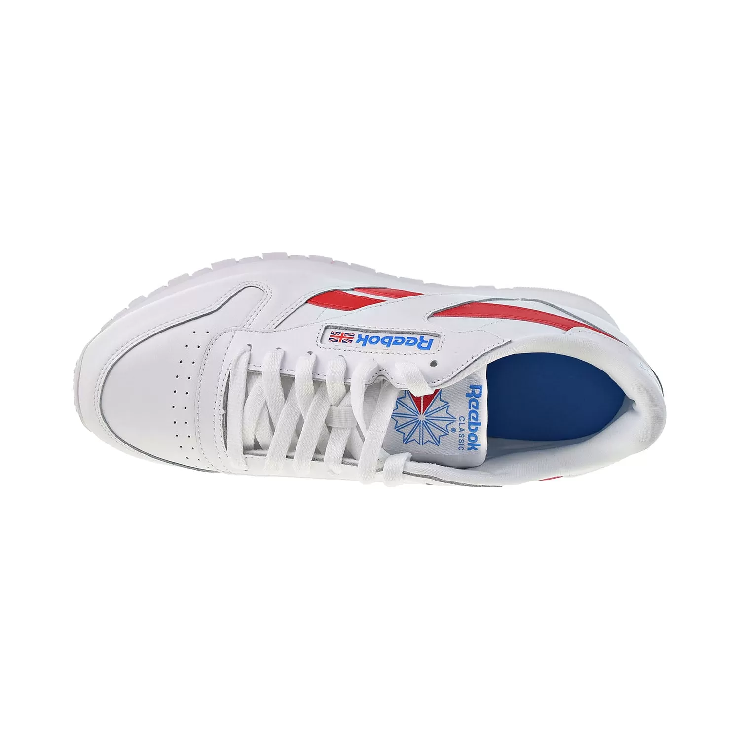 Reebok Classic Leather Men's Shoes White-Vector Red-Horizon Blue