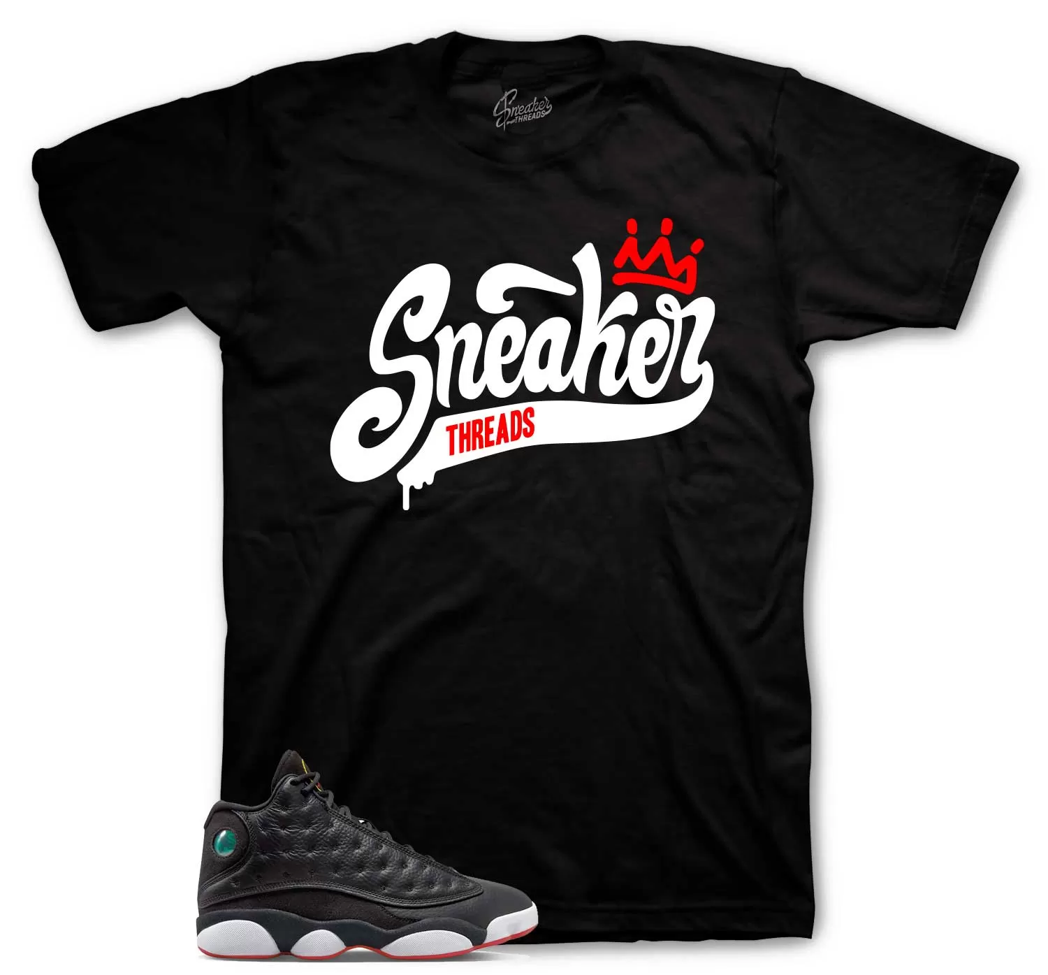 Retro 13 Playoff Shirt -  ST Crown - Black