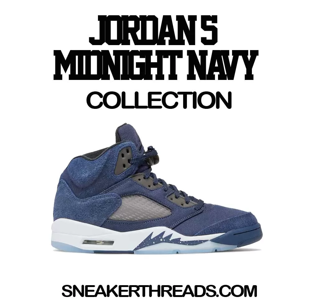 Retro 5 Midnight Navy - Clean Pair - White