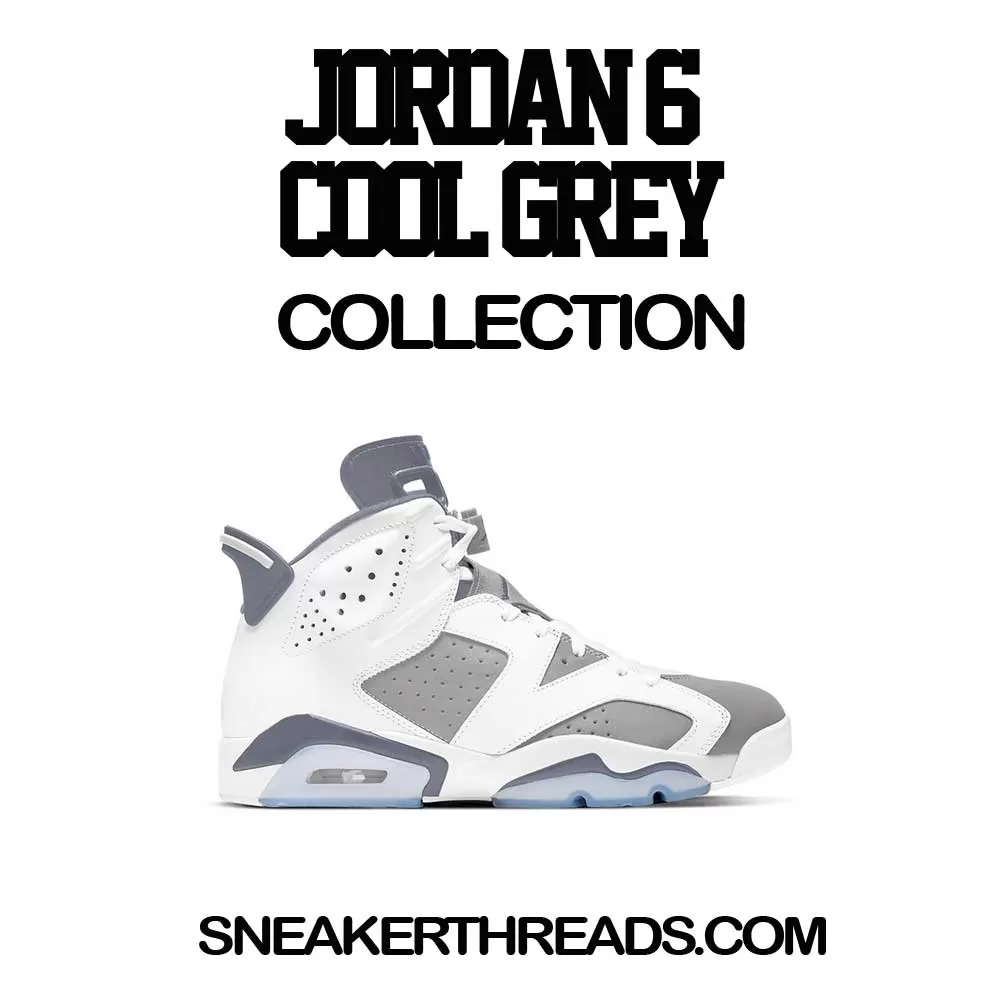 Retro 6 Cool Grey Shirt - Cool Kicks - White