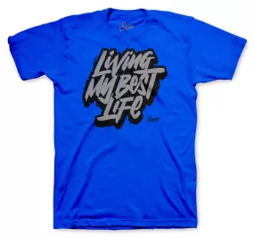 Retro 9 Racer Blue Shirt - Living Life - Royal