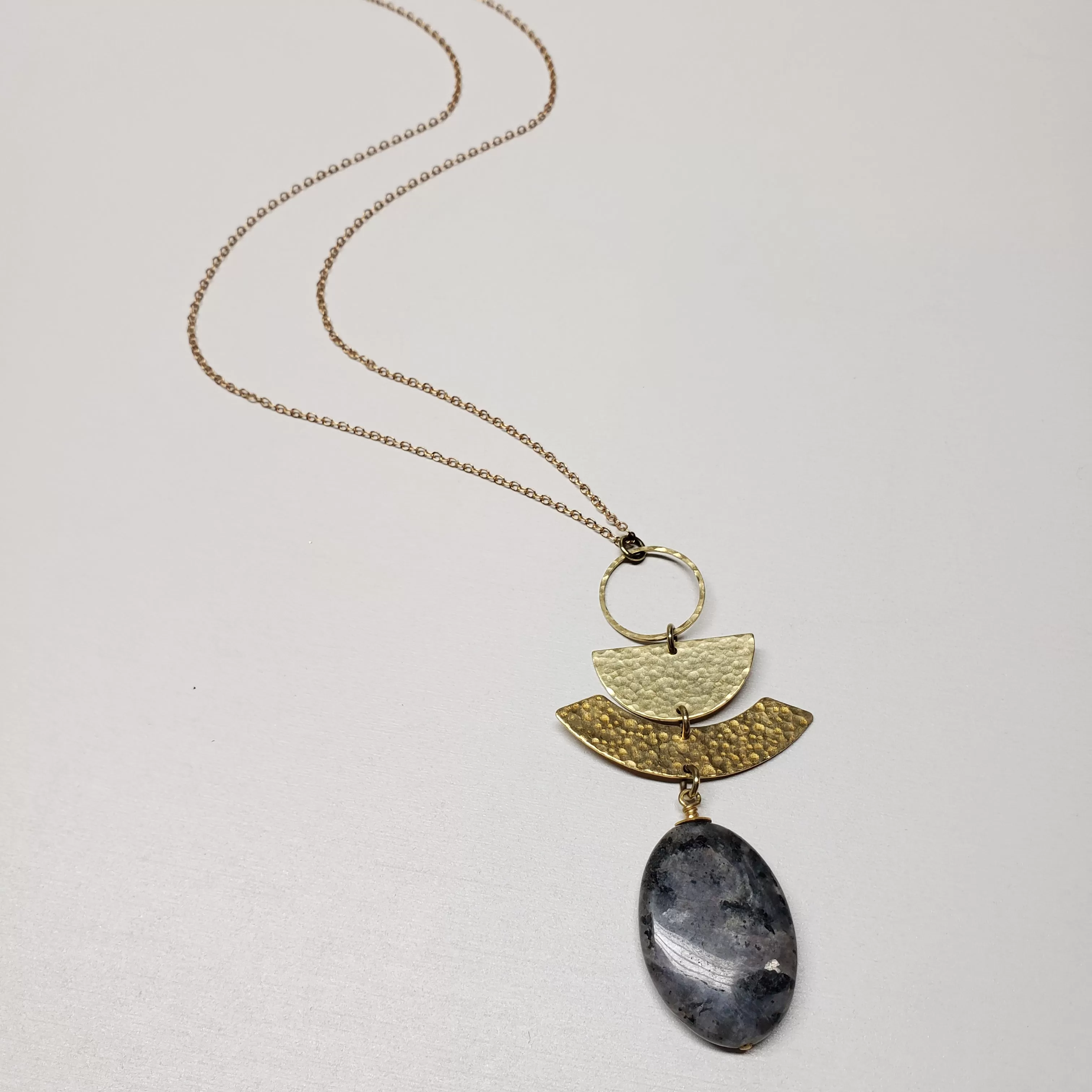 Rising Sun Necklace - Larvikite