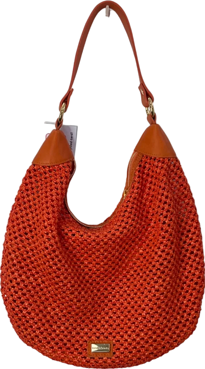 Russell & Bromley Orange Crochet Hobo Bag