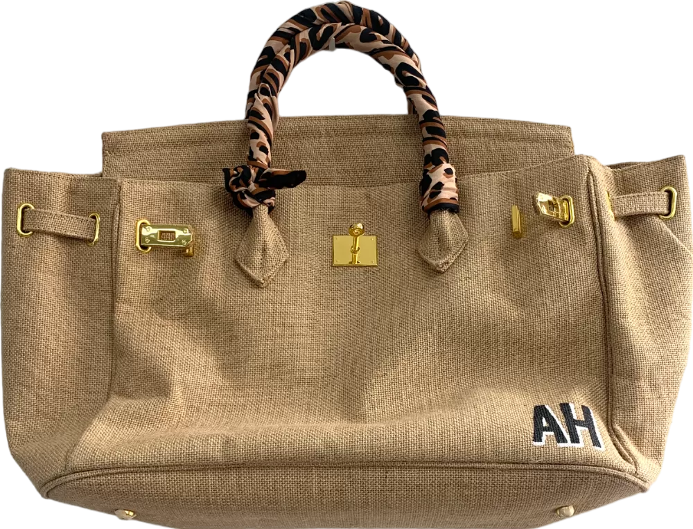 Ruya Brown The Resort Vacation Bag With Ah Initials One Size