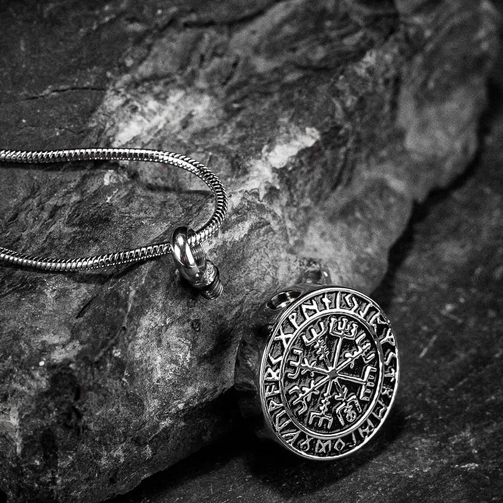 Stainless Steel Vegvisir Cremation Necklace