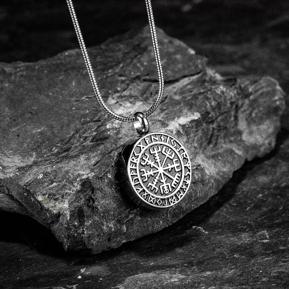 Stainless Steel Vegvisir Cremation Necklace