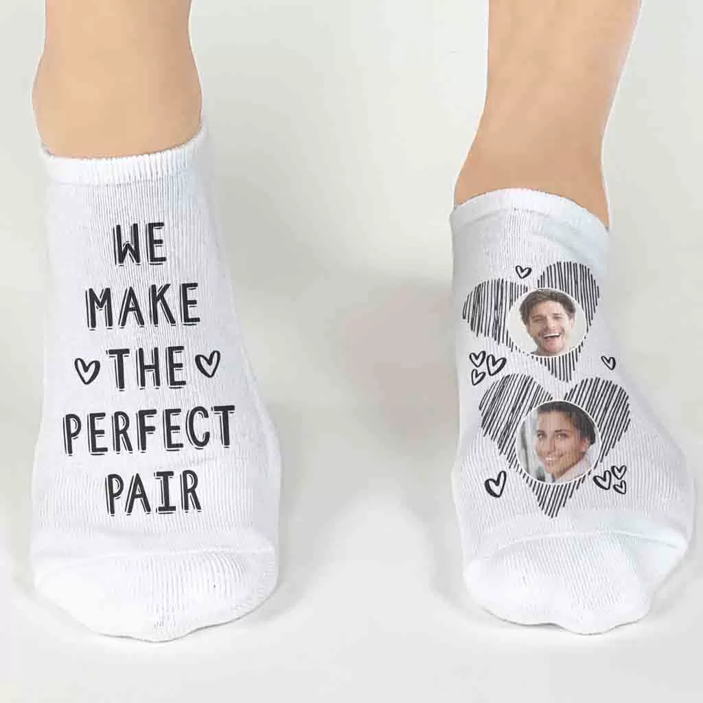 The Perfect Pair Personalized Photos No Show Socks