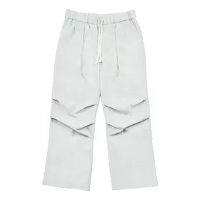 UNTITLED 014 FLARED ZIP NYLON PANTS-GREY