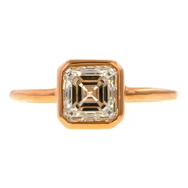 Vintage Asscher Cut Engagement Ring, 1.50ct.