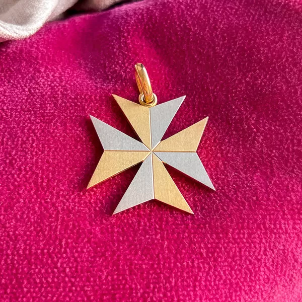 Vintage Two-toned Maltese Cross