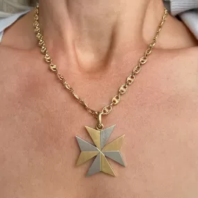 Vintage Two-toned Maltese Cross