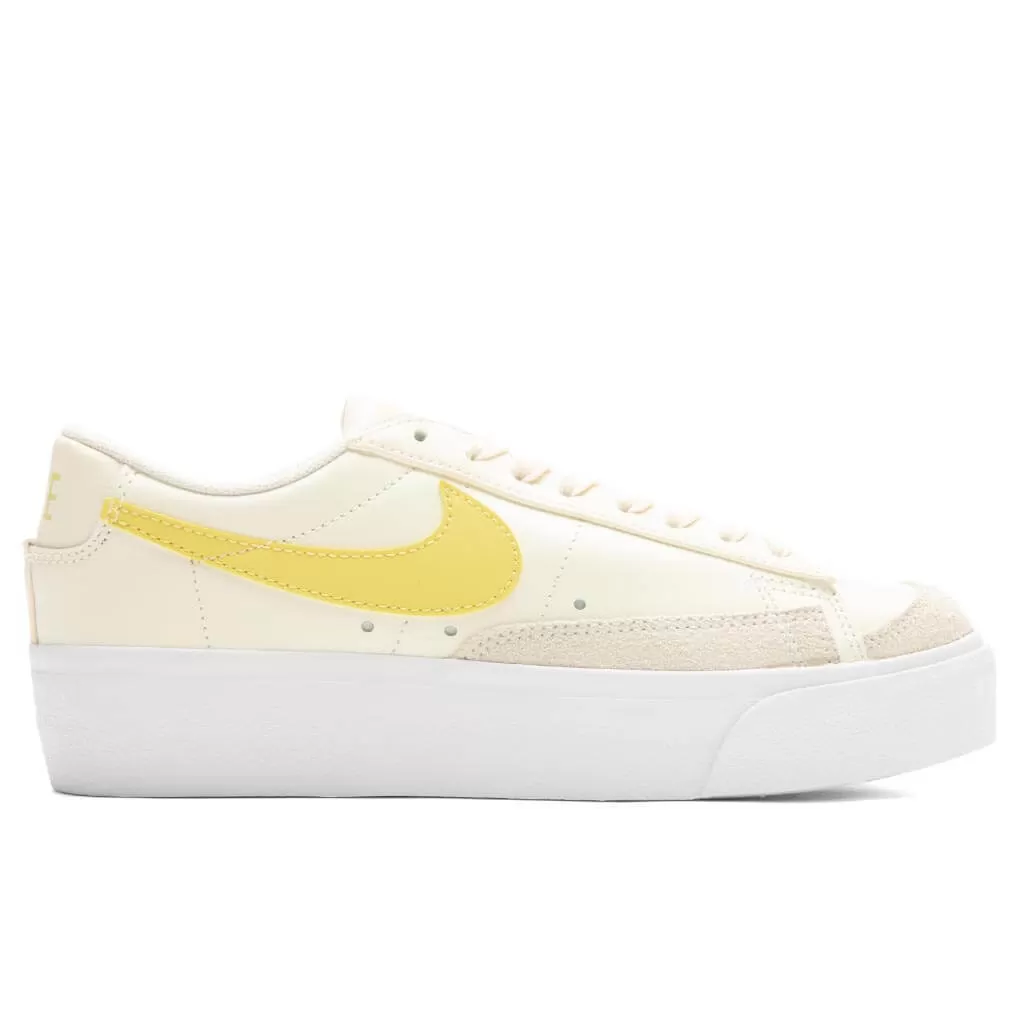 Women's Blazer Low Platform - Pale Ivory/Saturn Gold/White