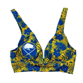 Women's Buffalo Sabres Floral Bikini Top