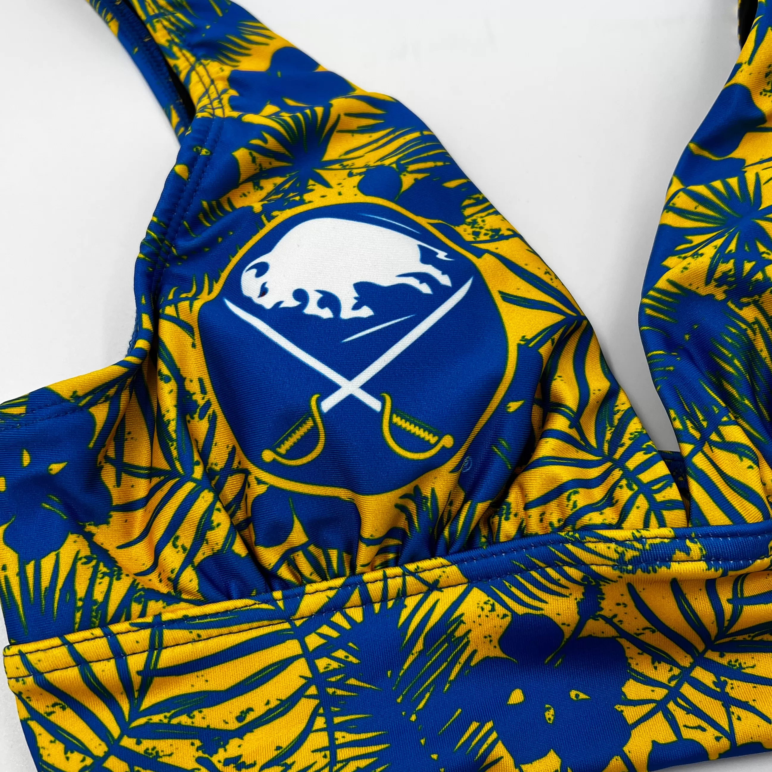 Women's Buffalo Sabres Floral Bikini Top