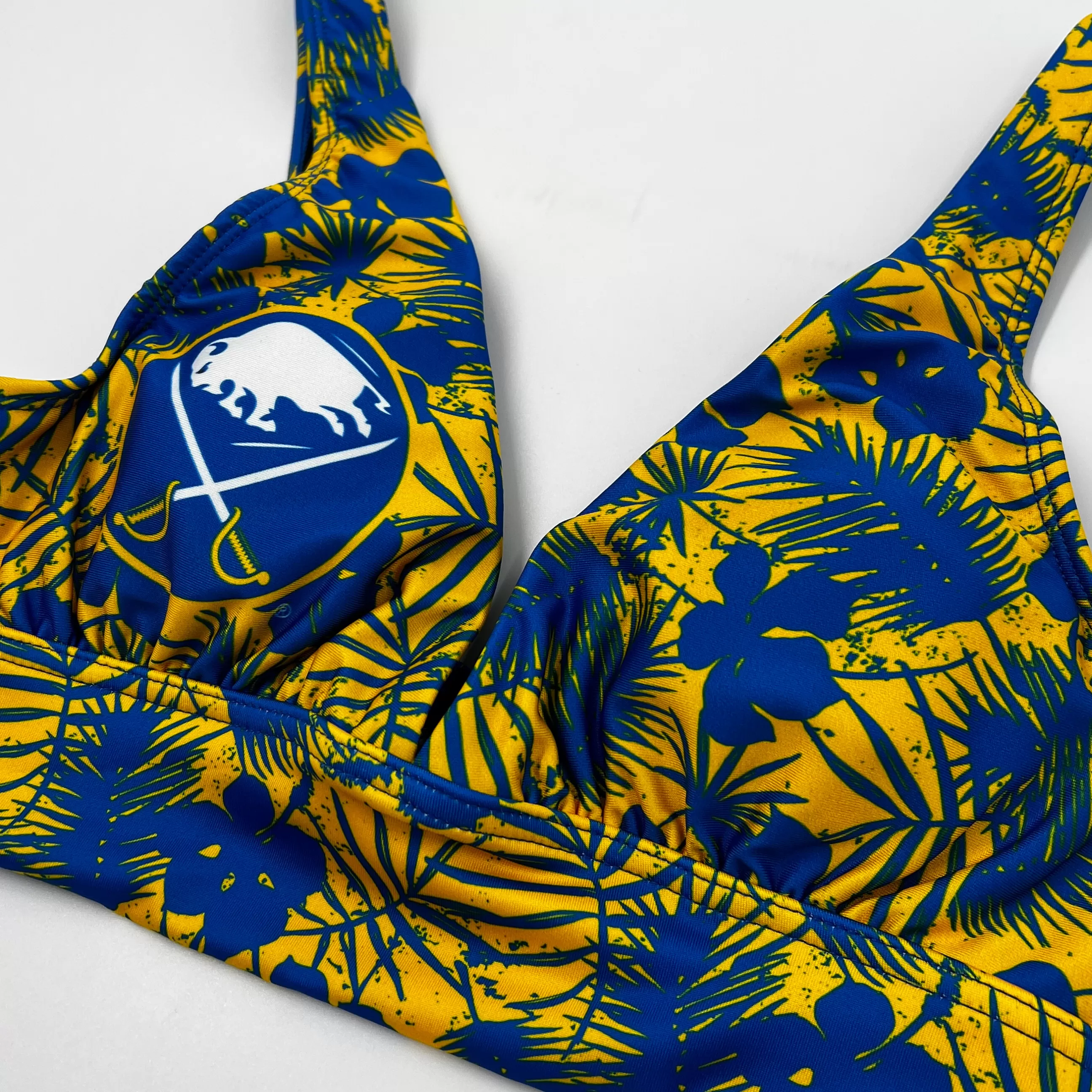 Women's Buffalo Sabres Floral Bikini Top